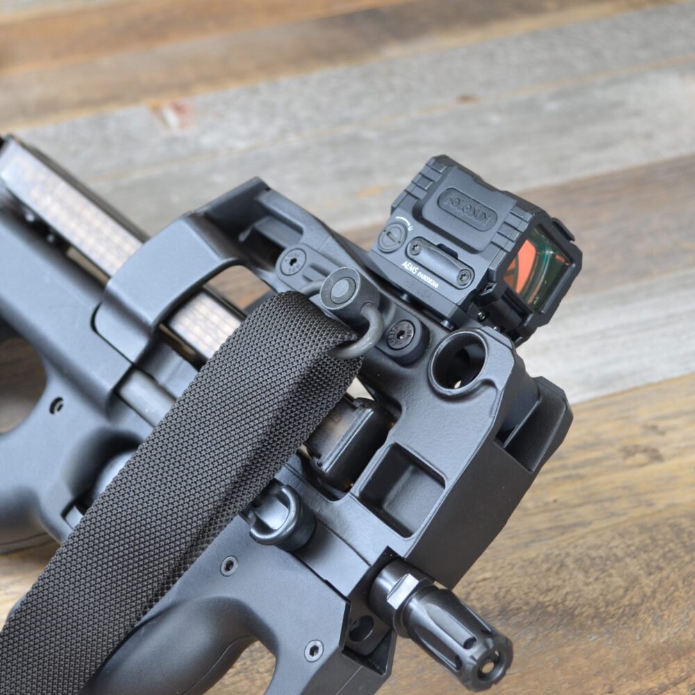 HBI FN P90 PS90 QD SLING MOUNT, RECEIVER SIDE, INSTALLED SLING RIGHT