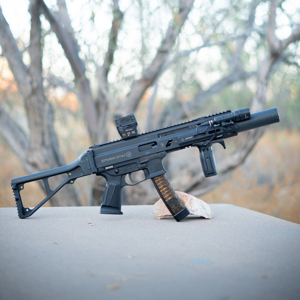 HBI GRAND POWER STRIBOG RECEIVER EXTENSION HANDGUARD BY KINETIC KDG 3 INCH SRX3, installed 2