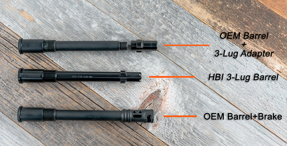 HB industries Springfield Kuna Barrel 3 lug compared