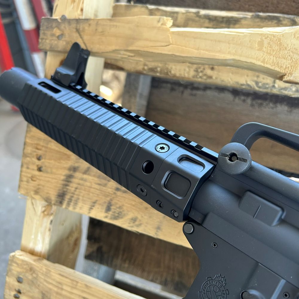HBI AR9 SUPRESSOR HANDGUARD RETRO SD 8 INCH_INSTALLED ISO 1
