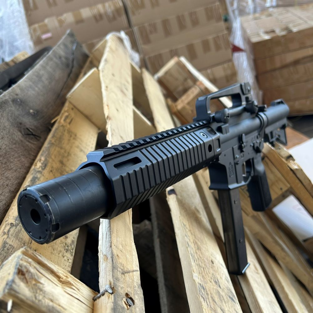 HBI AR9 SUPRESSOR HANDGUARD RETRO SD 8 INCH_INSTALLED ISO 2