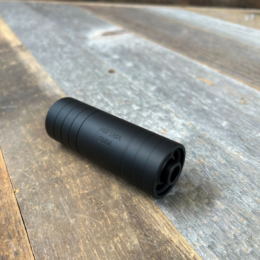 HBI BLAST SHIELD 9MM 4IN, BLACK, ISO 1